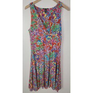 Lauren Ralph Lauren Women's Sz. L Multi Stretchy Midi Dress